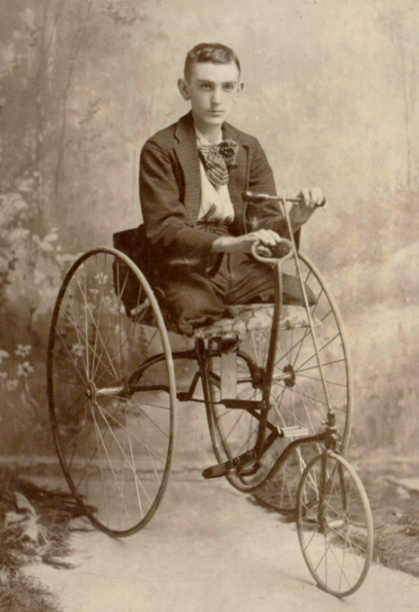 AMAZING HALF-MAN on TRICYCLE Rare ANTIQUE FREAK PHOTO 1890s True CIRCUS SIDESHOW