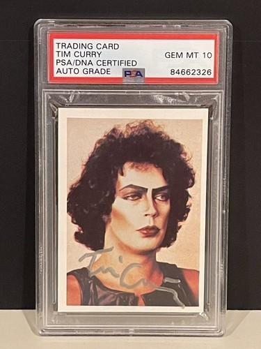 POP 1 1980 Signed TIM CURRY as FRANK N FURTER Trading Card PSA GEM MT 10 AUTO