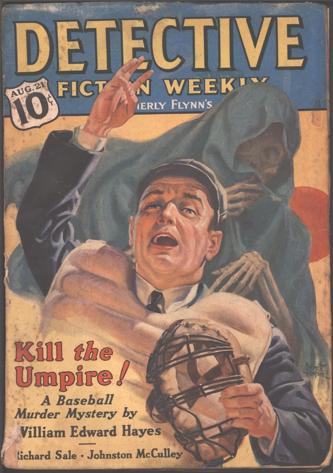 Detective Fiction Weekly 1937 August 21. Shrouded skeleton cover Pulp Detective Fiction Weekly 1937 August 21. Shrouded skeleton cover Pulp