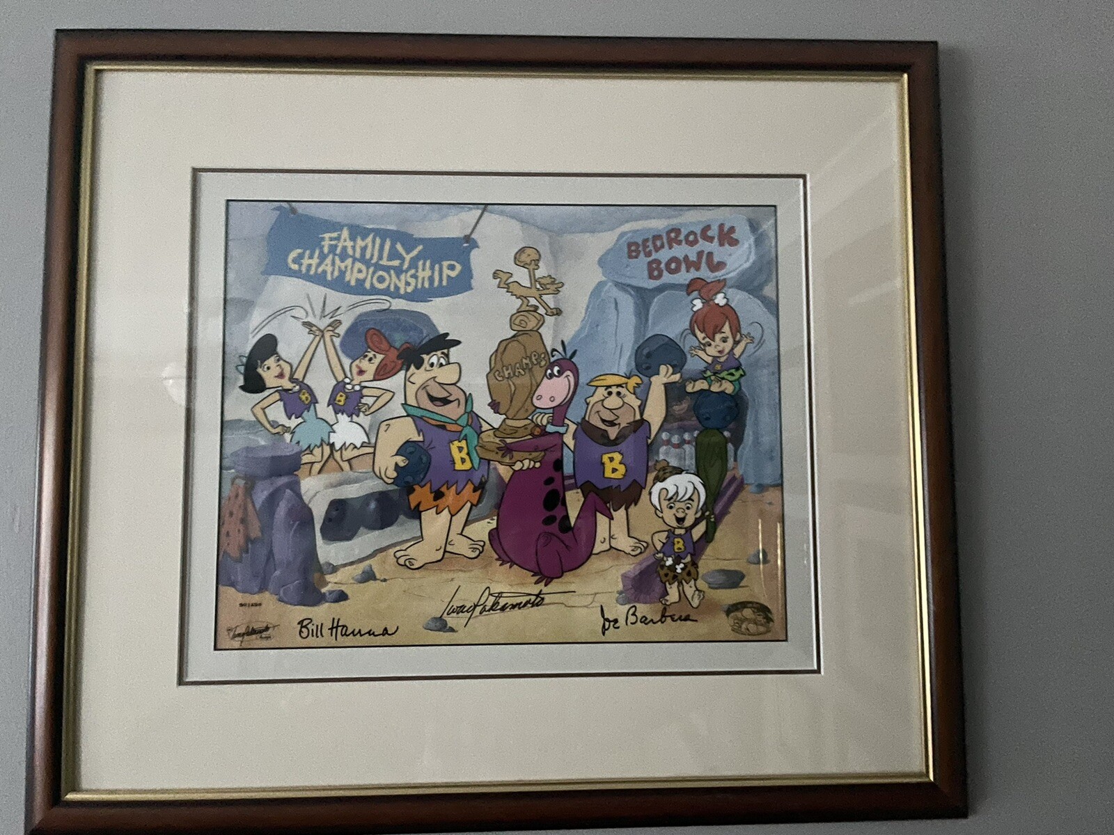 FLINTSTONES HANNA BARBERA TAKAMOTO SIGNED ANIMATION PRODUCTION CEL FLINTSTONES HANNA BARBERA TAKAMOTO SIGNED ANIMATION PRODUCTION CEL