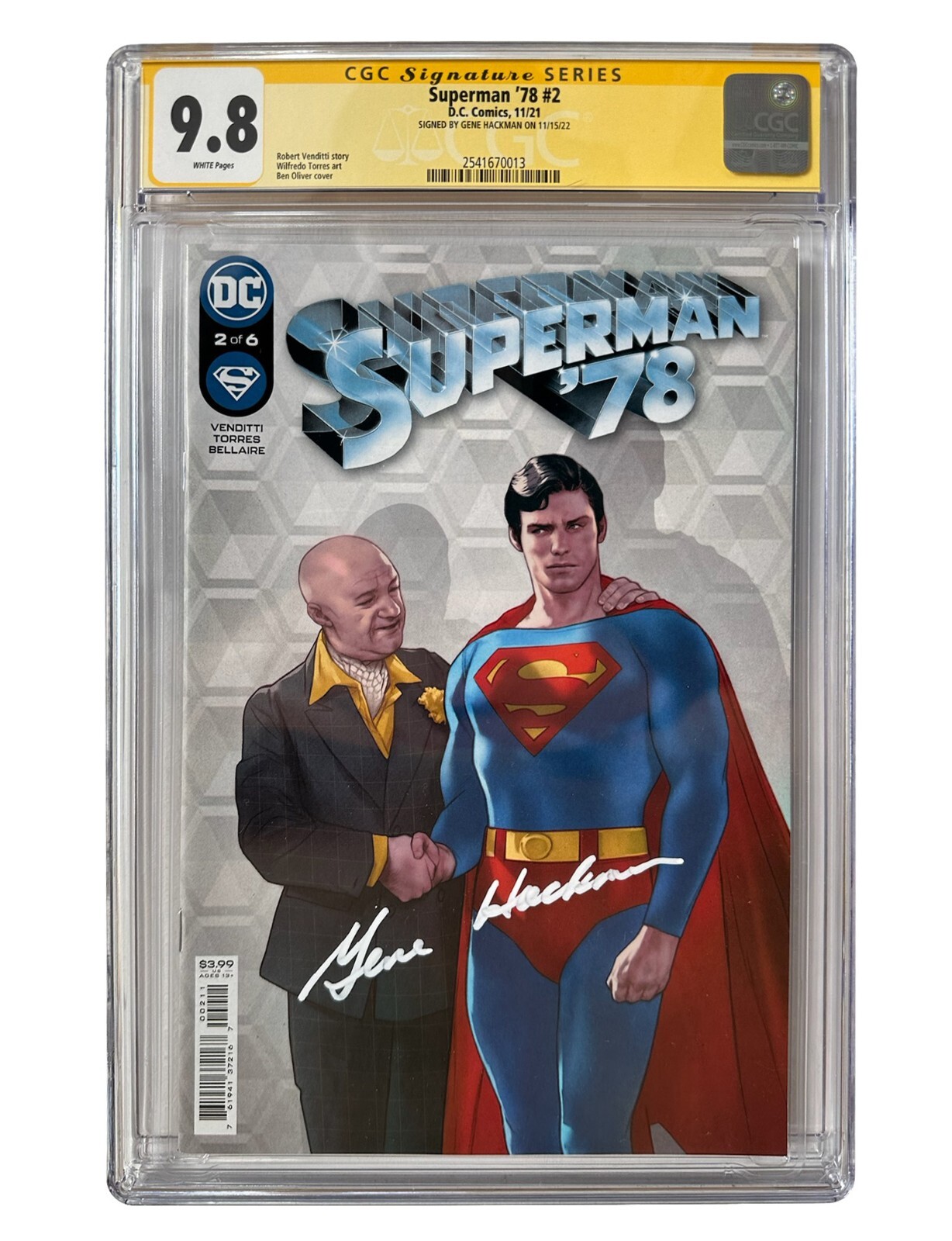 Gene Hackman Autographed CGC 9.8 Superman '78 #2 Comic Gene Hackman Autographed CGC 9.8 Superman '78 #2 Comic