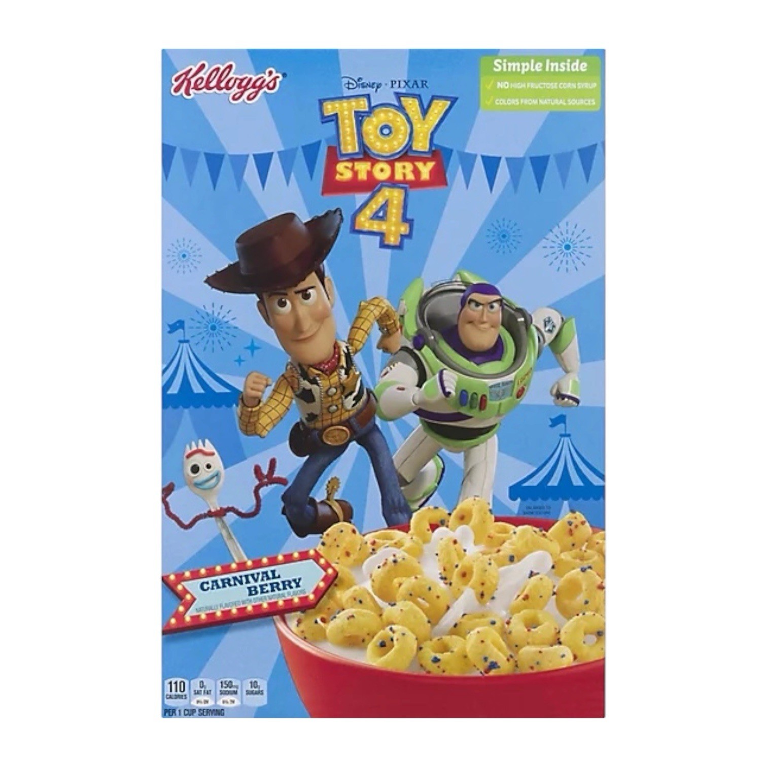 MEGA RARE Disney Pixar Toy Story 4 Breakfast Kelloggs Cereal Carnival Berry MEGA RARE Disney Pixar Toy Story 4 Breakfast Kelloggs Cereal Carnival Berry
