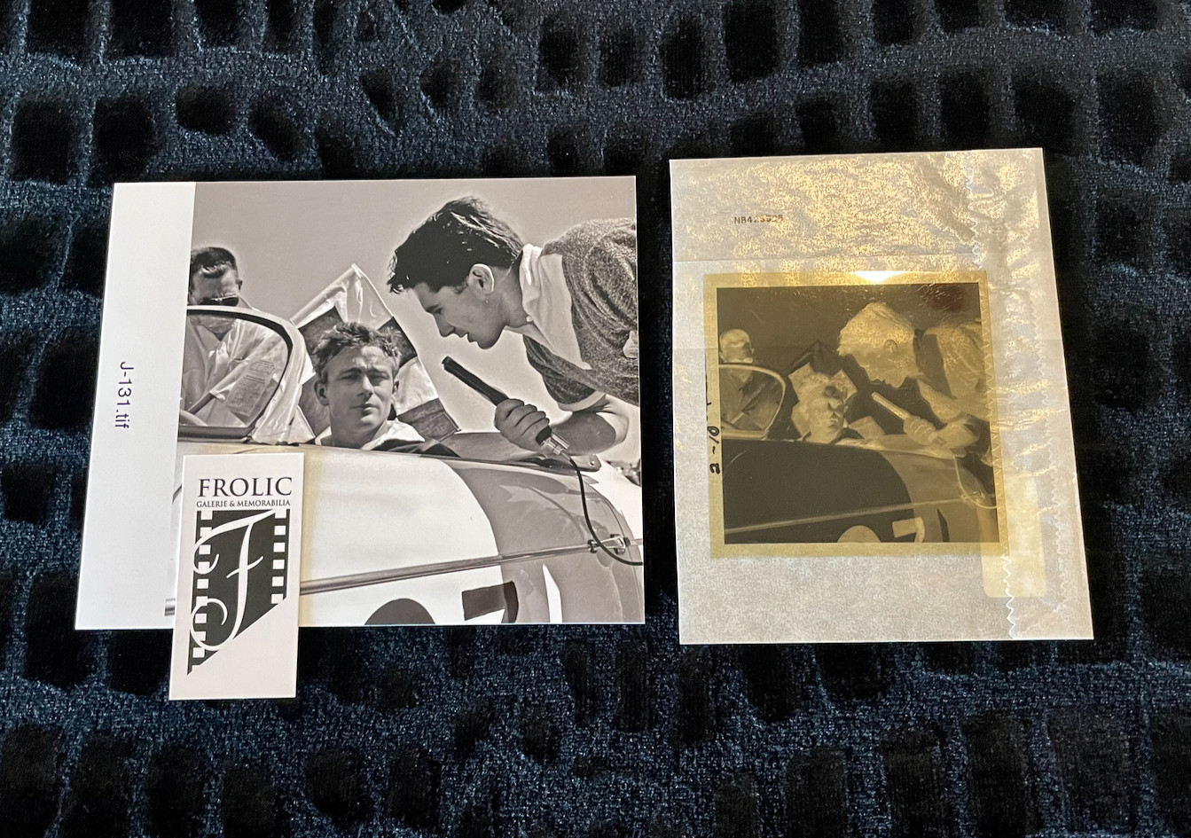 JAMES DEAN & Porsche Speedster 1955 Original Negative Photo By Gus Vignolle 1/1 JAMES DEAN & Porsche Speedster 1955 Original Negative Photo By Gus Vignolle 1/1