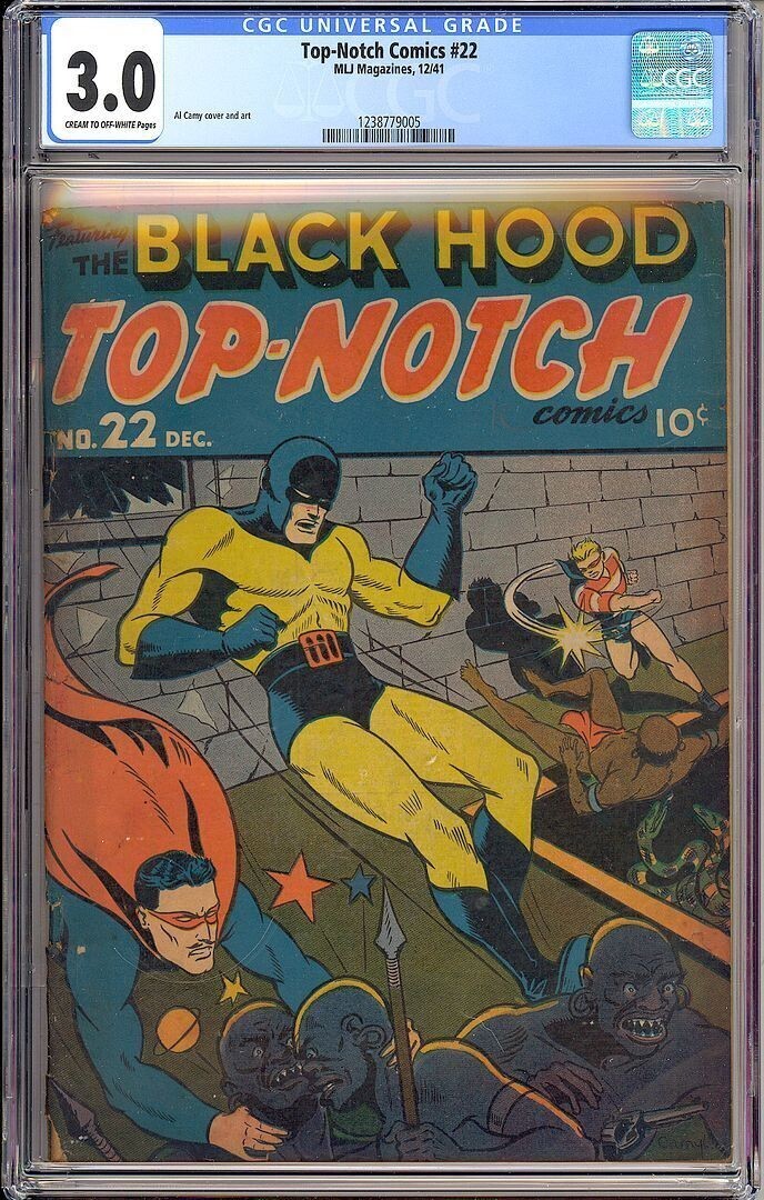 Top-Notch Comics #22 RARE True 1st App. Archie Pre-Dates Pep 22 MLJ 1941 CGC 3.0