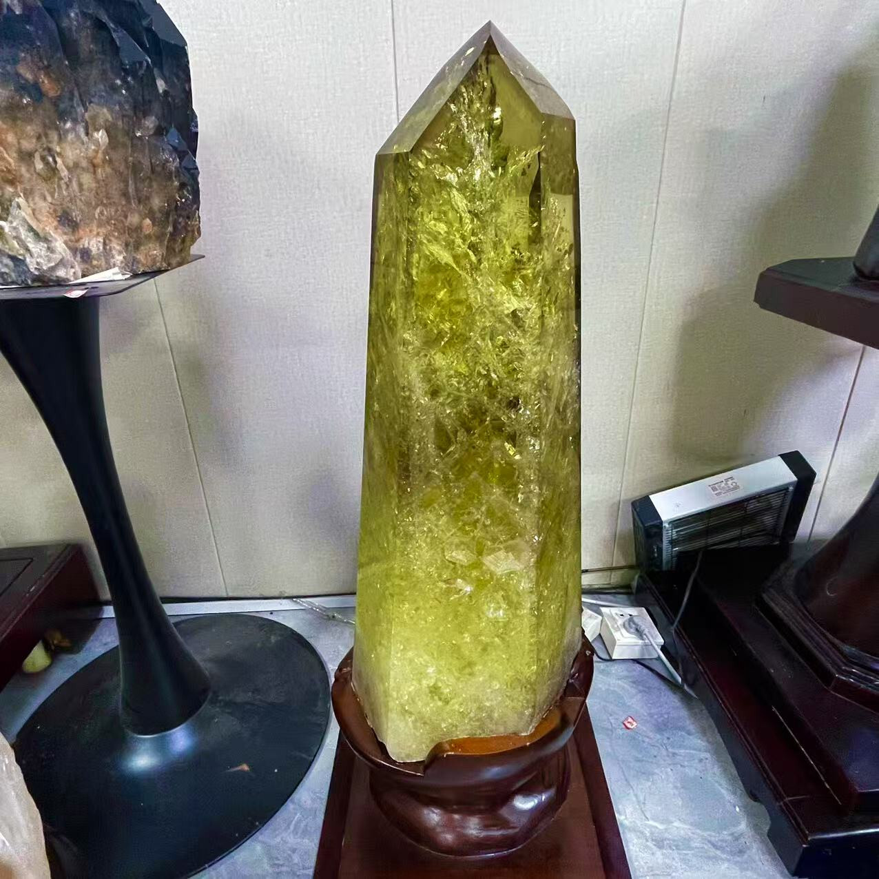 112LB TOP Natural citrine quartz obelisk crystal wand point healing