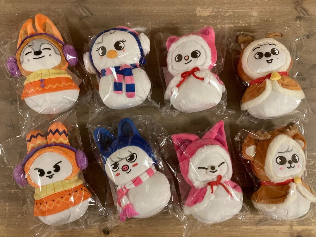 Stray Kids SKZOO Snowman Plush Set 8 Types Hyunjin Bang Chan I.N Felix Lee Know