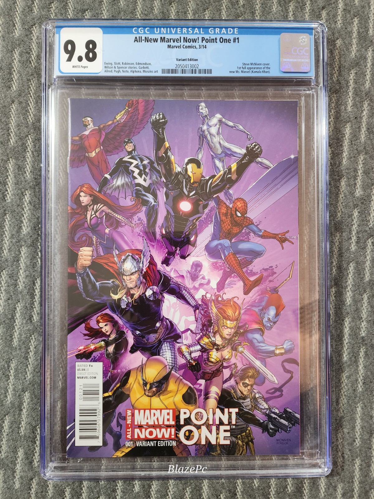 All New Marvel Now Point One #1 CGC 9.8 1:75 McNiven Variant 1st Kamala Ms Marve All New Marvel Now Point One #1 CGC 9.8 1:75 McNiven Variant 1st Kamala Ms Marve