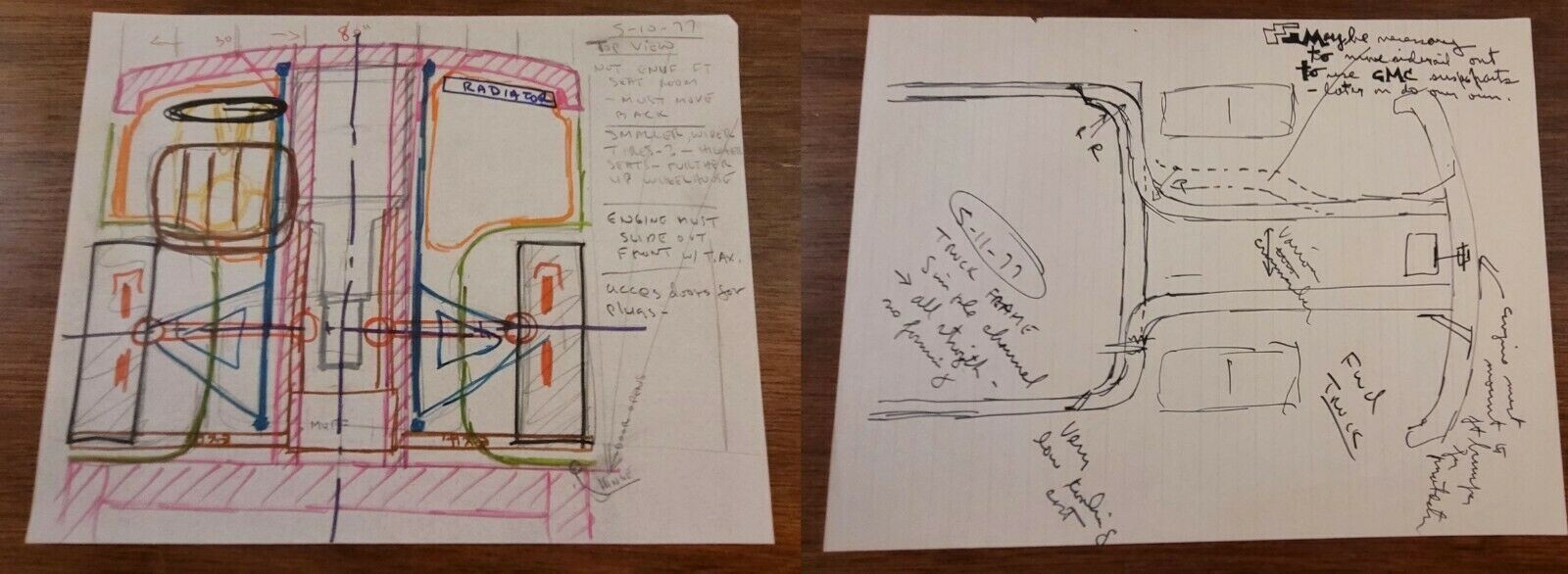 DELOREAN SKETCHES DRAWN BY JOHN DELOREAN 1977 ORIGINAL fantastic rare vintage DELOREAN SKETCHES DRAWN BY JOHN DELOREAN 1977 ORIGINAL fantastic rare vintage