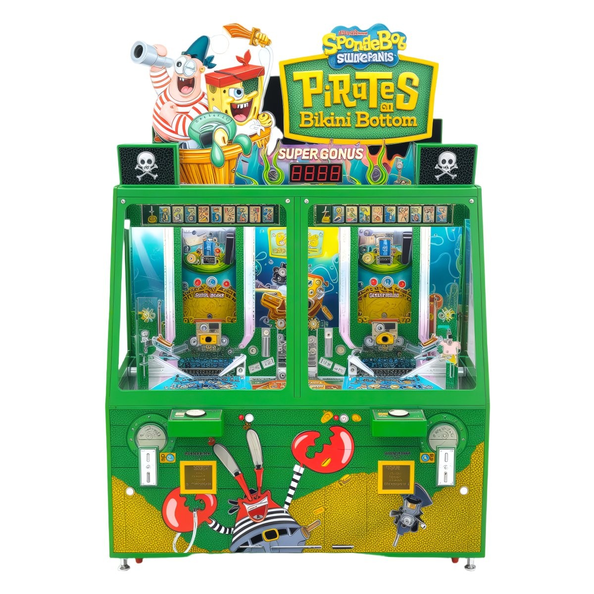Andamiro SpongeBob Pirates of the Bikini Bottom Coin Pusher Arcade Game Andamiro SpongeBob Pirates of the Bikini Bottom Coin Pusher Arcade Game