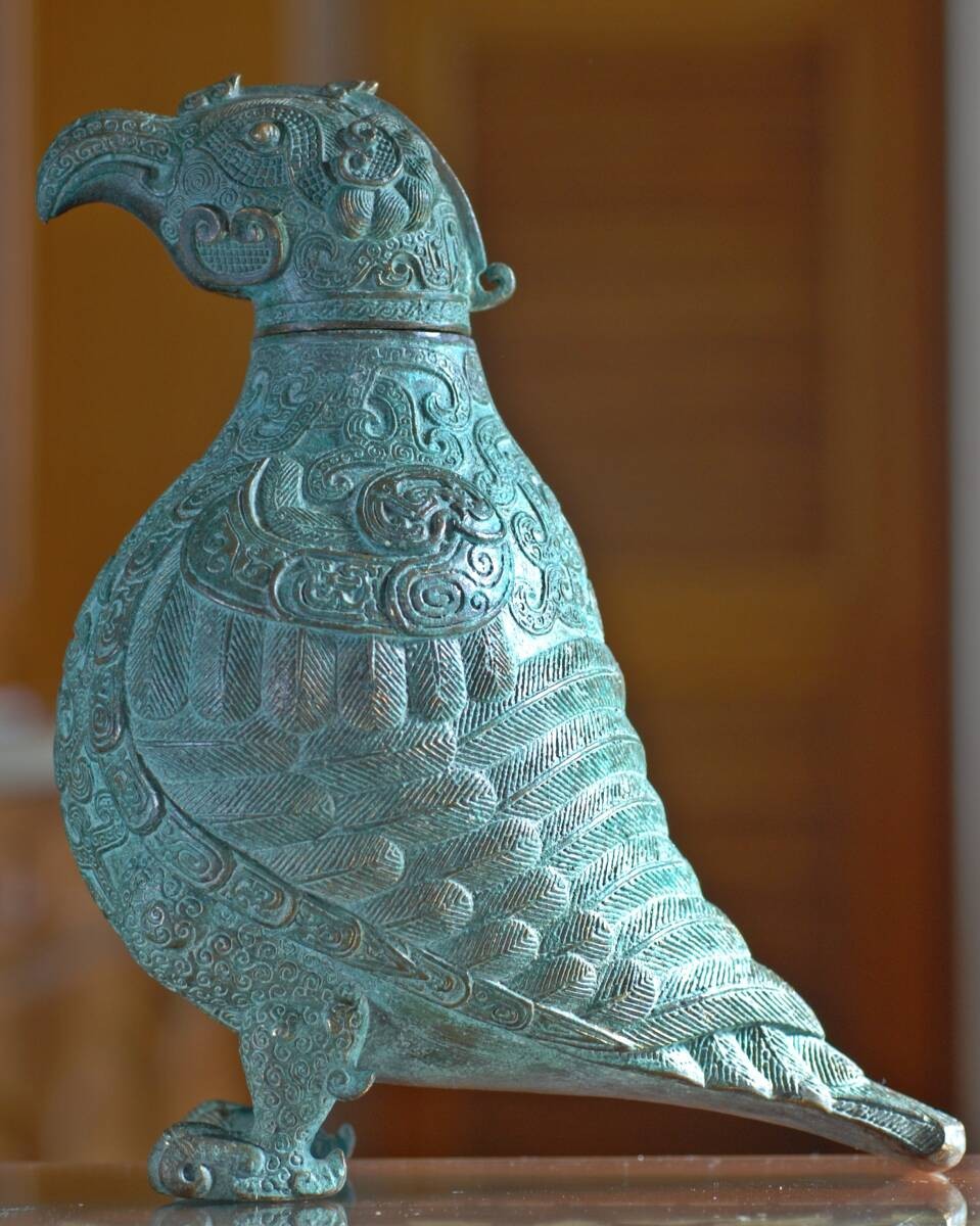 Ancient Chinese Bronze Bird Vessel Spring & Autumn Period 26cm Artifact Ancient Chinese Bronze Bird Vessel Spring & Autumn Period 26cm Artifact