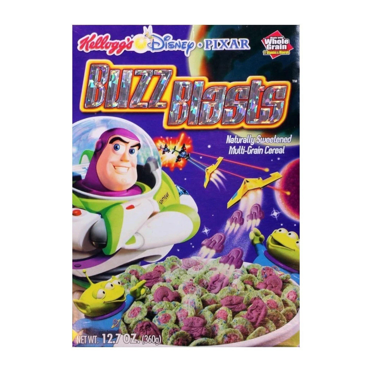 ULTRA RARE 2002 Buzz Lightyear Buzz Blasts Cereal Box SEALED Disney Pixar ULTRA RARE 2002 Buzz Lightyear Buzz Blasts Cereal Box SEALED Disney Pixar