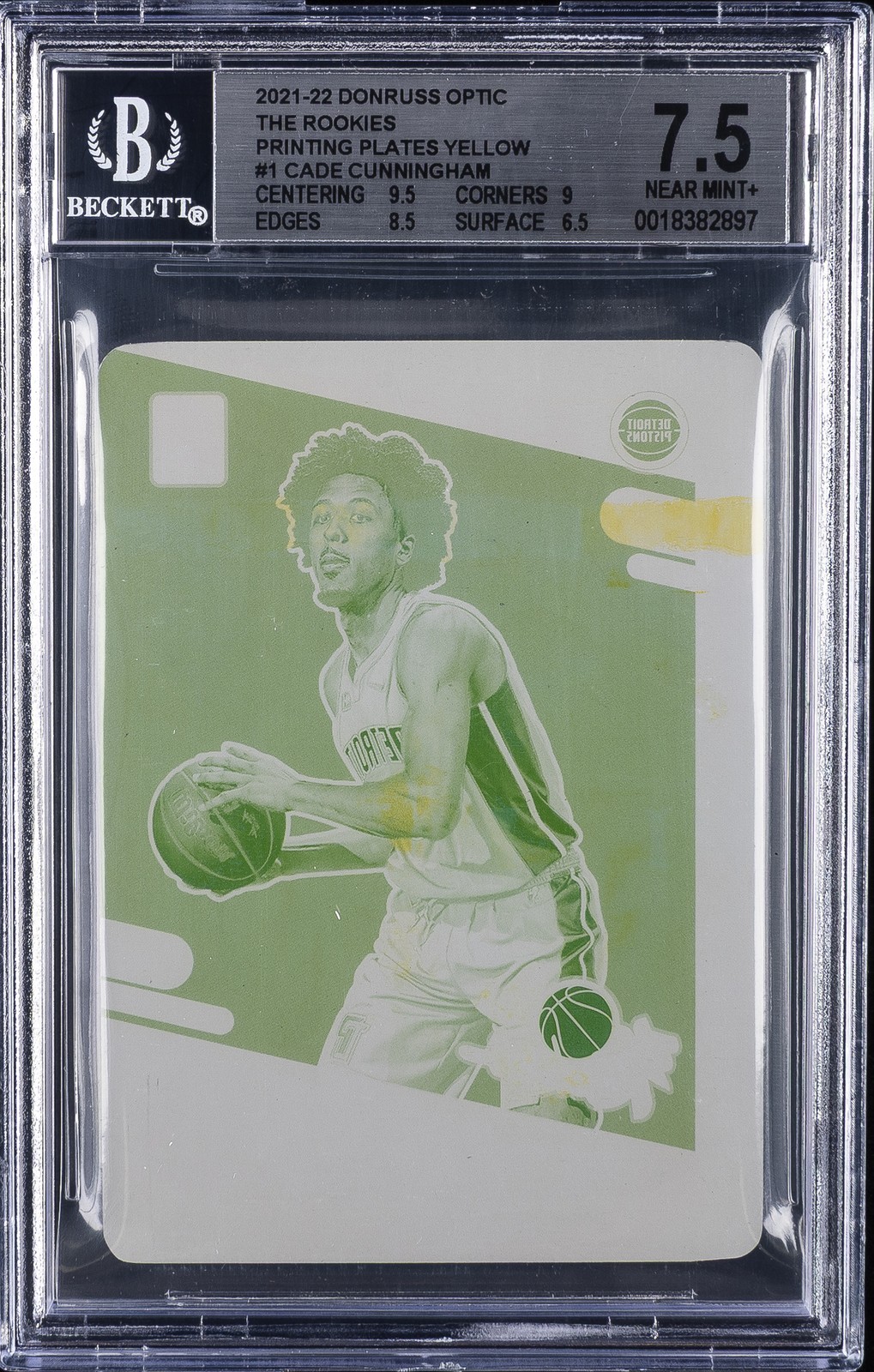 2021-22 PANINI: DONRUSS OPTIC #1 CADE CUNNINGHAM BGS 7.5 2021-22 PANINI: DONRUSS OPTIC #1 CADE CUNNINGHAM BGS 7.5