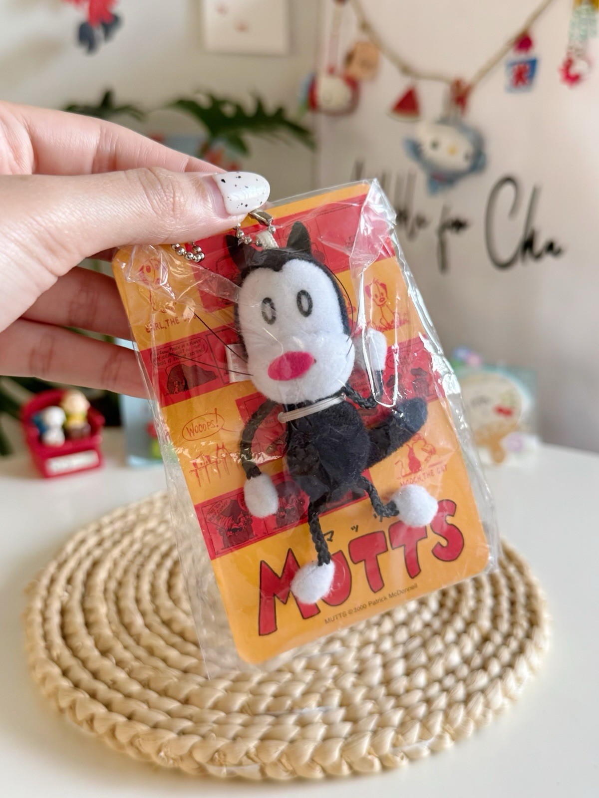 Mutts Patrick McDonnell 2000 Keychain Rare Find Japan Plush Mutts Patrick McDonnell 2000 Keychain Rare Find Japan Plush