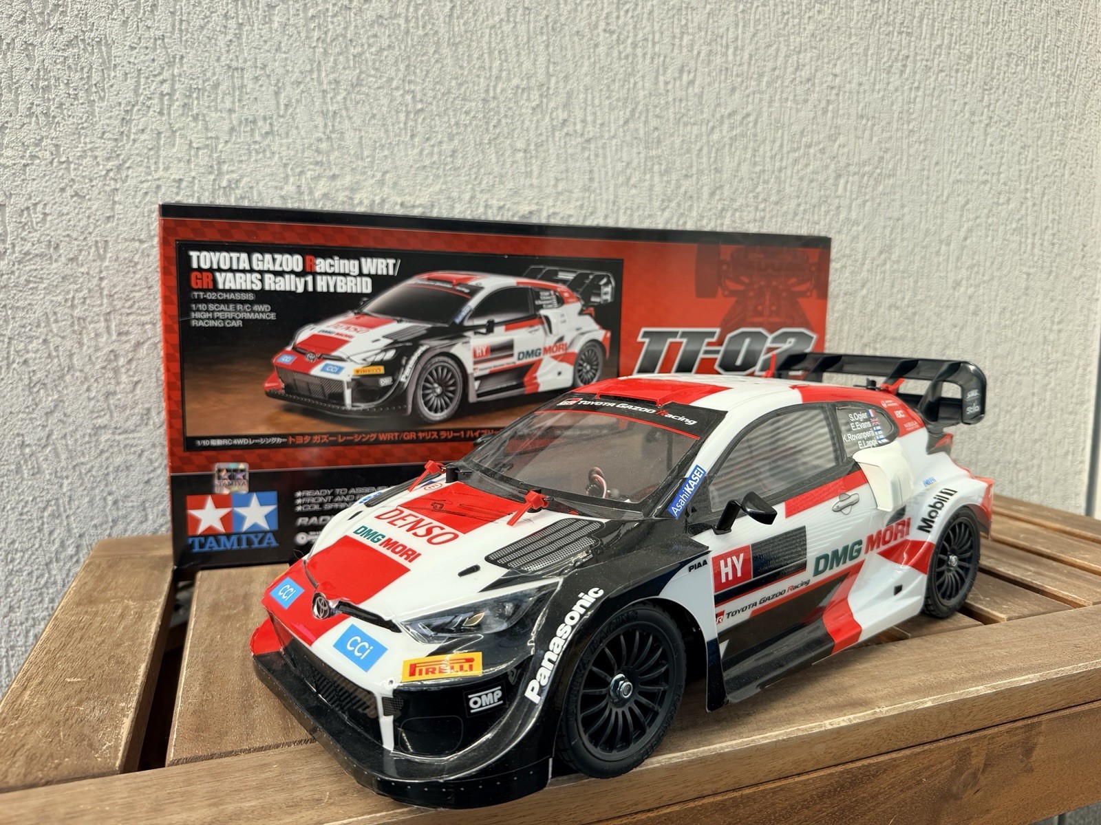 Tamiya 1/10 GR Yaris Rally1 TT-02 - Signed Kankkunen Katsuta Pajari