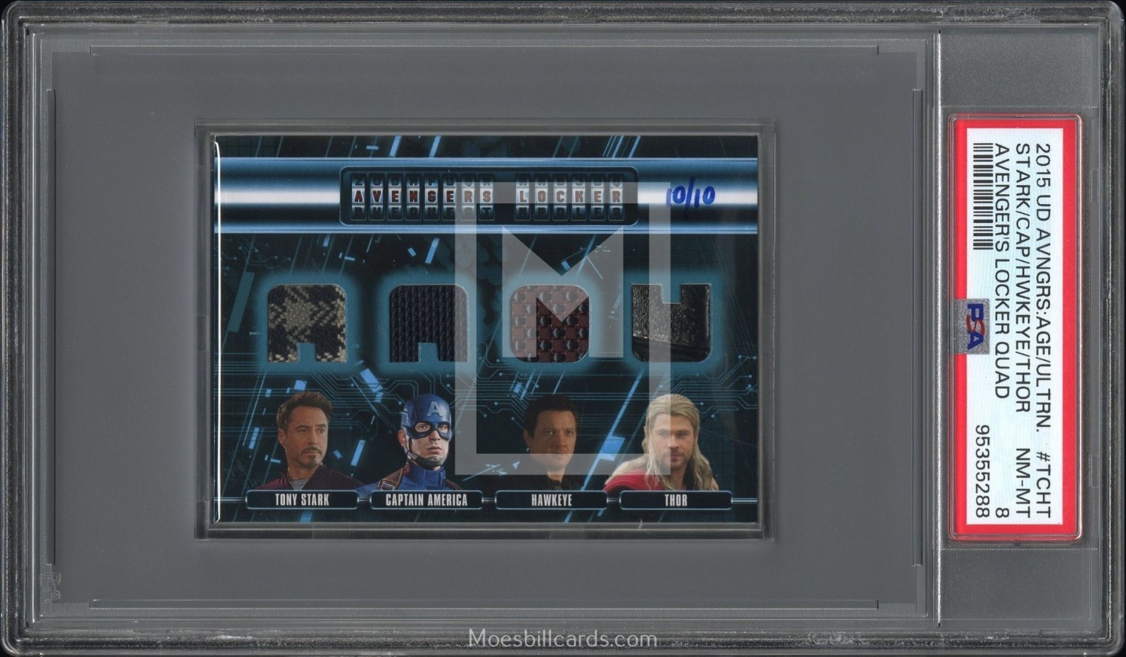 UPPER DECK Marvel Avengers Age of Ultron Memorabilia Trading Card AL4-TCHT 10/10