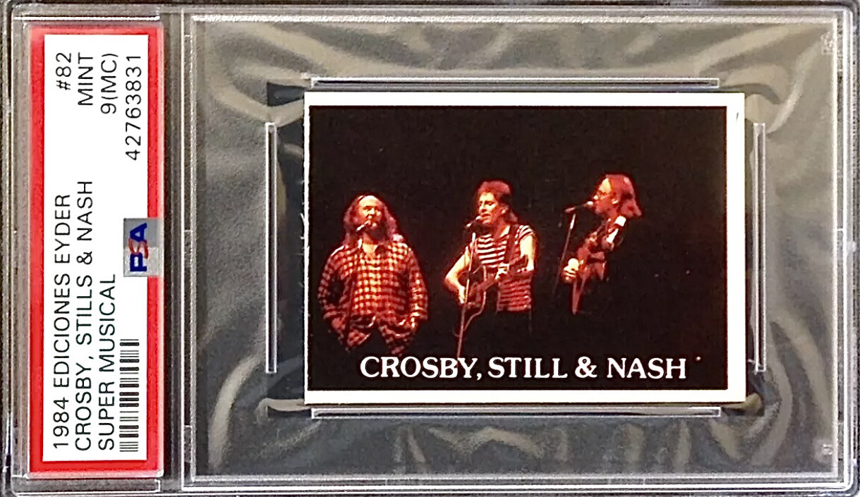 1984 CROSBY STILLS & NASH *RARE* 1/1 PSA 9 EDICIONES HIGHEST GRADE SCARCE GRADE