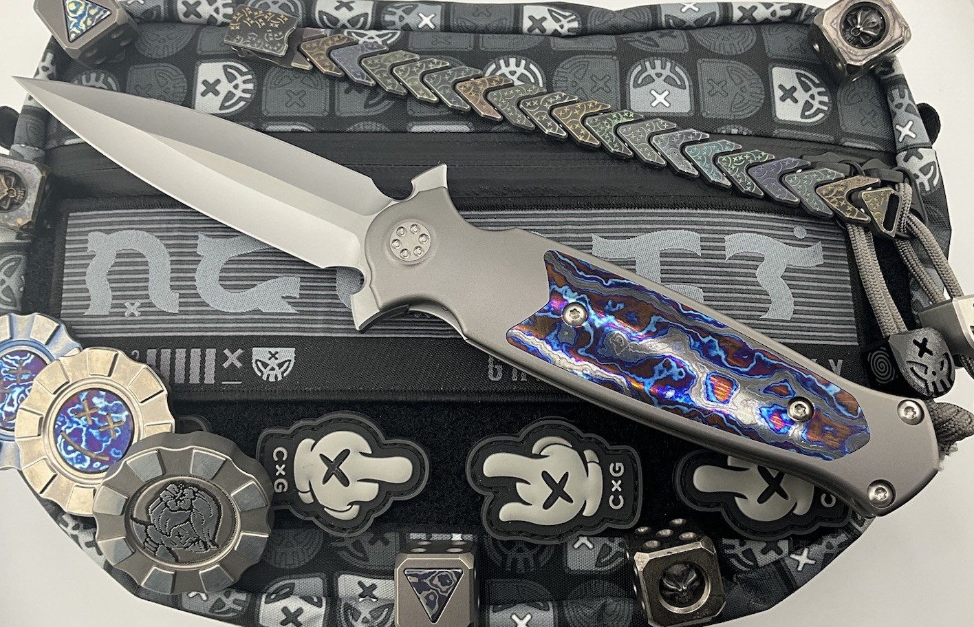 Sharp By Design Custom FULL SIZED Arch Nemesis  Titanium Zircuti M390 Dual Edge