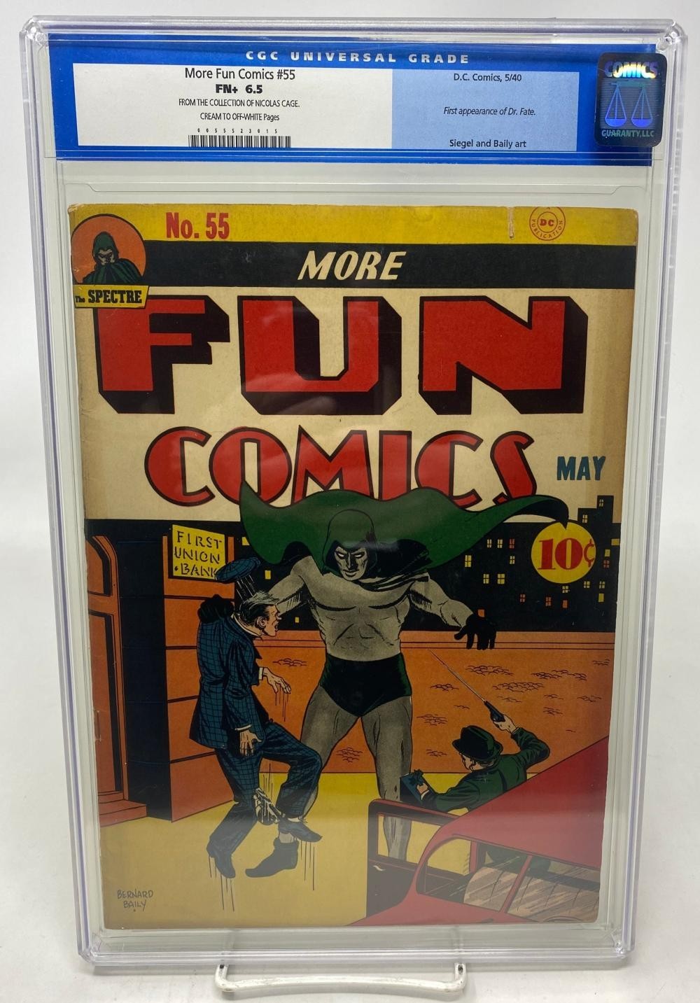 MORE FUN COMICS #55 -1940- CGC 6.5 OLD LABEL INTRO DR. FATE NICK CAGE COLLECTION MORE FUN COMICS #55 -1940- CGC 6.5 OLD LABEL INTRO DR. FATE NICK CAGE COLLECTION