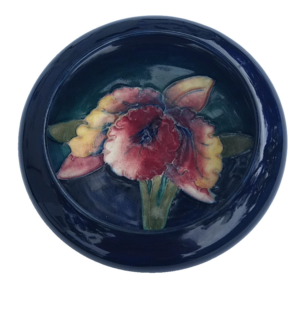 William Moorcraft Bowl Cobalt Blue Iris? Flower William Moorcraft Bowl Cobalt Blue Iris? Flower