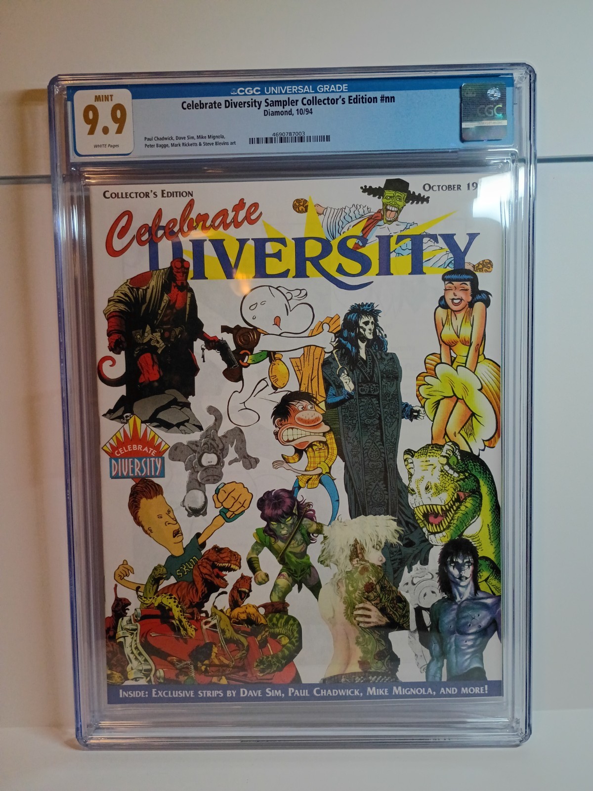 Celebrate Diversity 1994 CGC 9.9 Mike Mignola HELLBOY-Dave Sim-Paul Chadwick Celebrate Diversity 1994 CGC 9.9 Mike Mignola HELLBOY-Dave Sim-Paul Chadwick