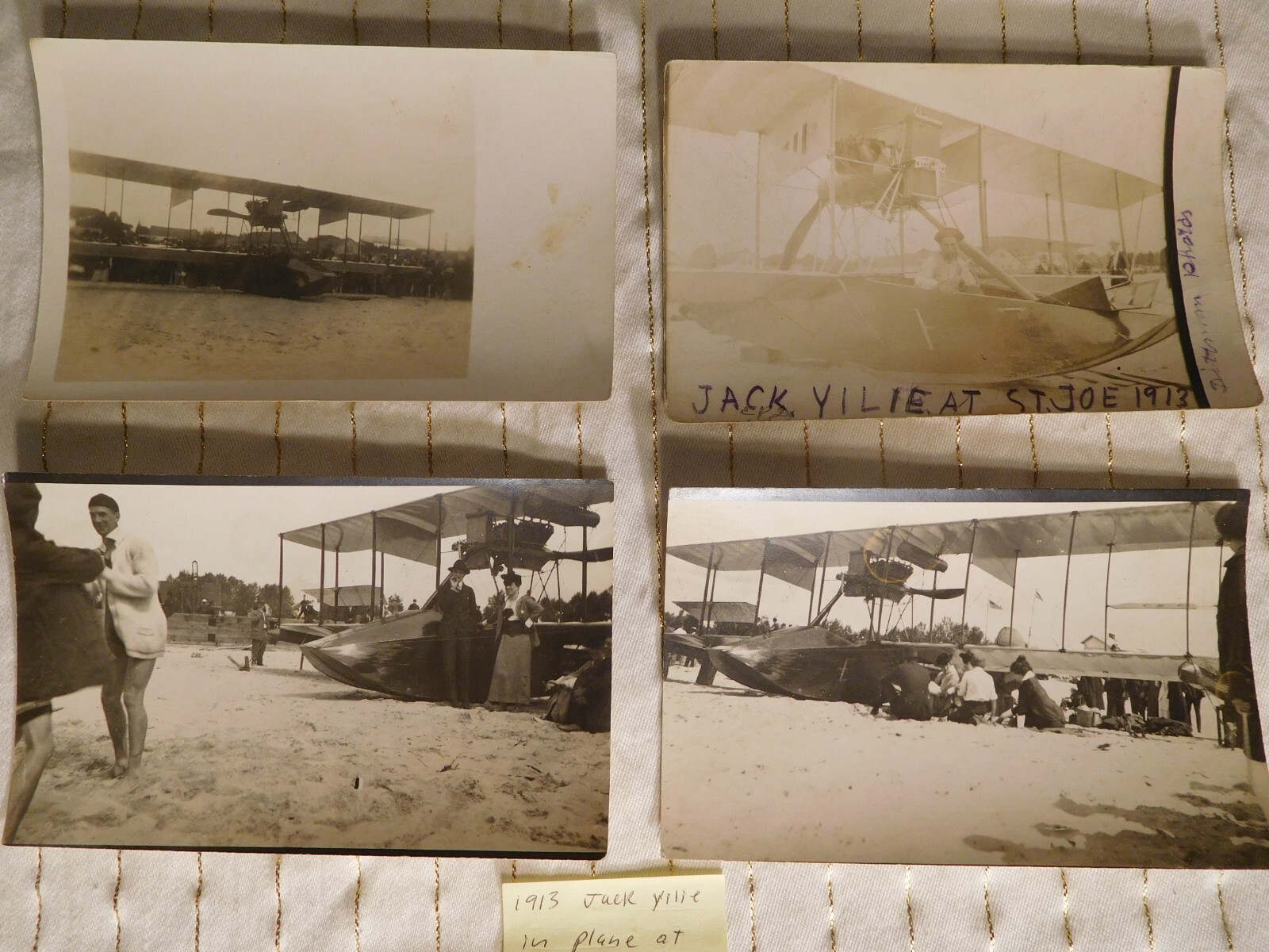 4 1913 Jack Vilas Prep for RECORD 1st Trans Lake Michigan Flight RPPC Smithsonin 4 1913 Jack Vilas Prep for RECORD 1st Trans Lake Michigan Flight RPPC Smithsonin