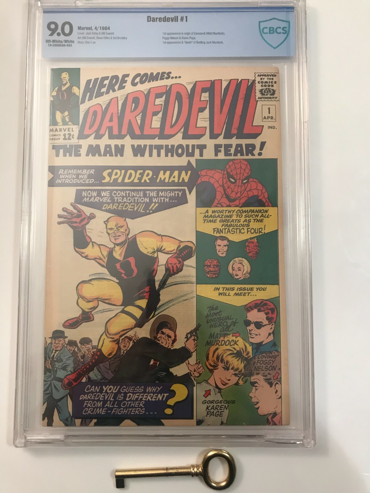 Daredevil #1 CBCS 9.0 Origin & 1st Daredevil aka Matt Murdock Mega Key