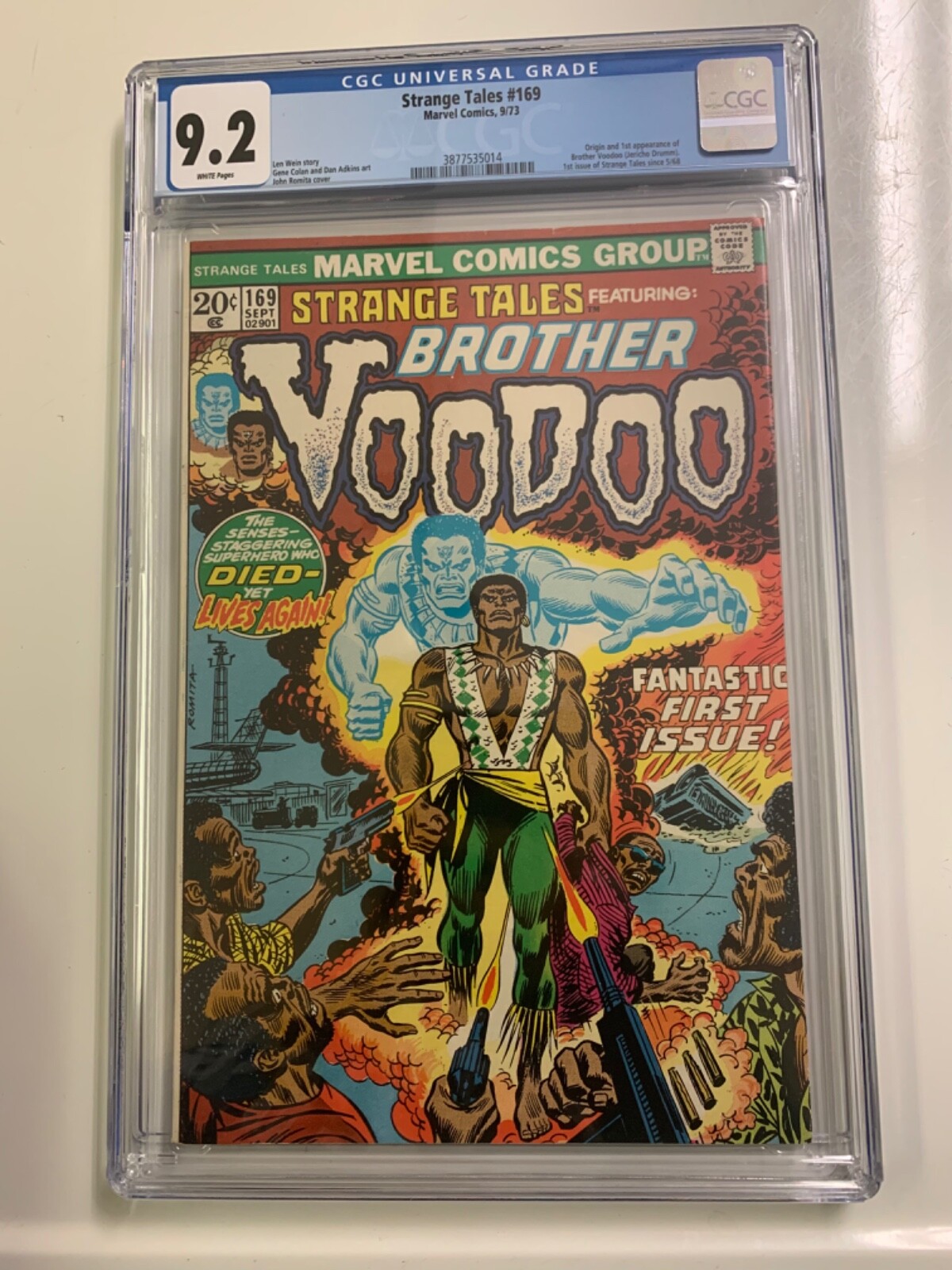 STRANGE TALES 169 CGC 9.2 NM- WHITE PAGES 1973 NEW CASE IST BROTHER VOODOO COLAN STRANGE TALES 169 CGC 9.2 NM- WHITE PAGES 1973 NEW CASE IST BROTHER VOODOO COLAN