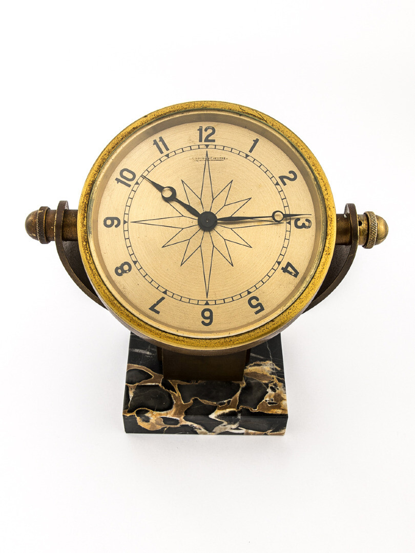 Jaeger Le Coultre table clock 8 days Nautic stars Hermès Paris 40's Jaeger Le Coultre table clock 8 days Nautic stars Hermès Paris 40's