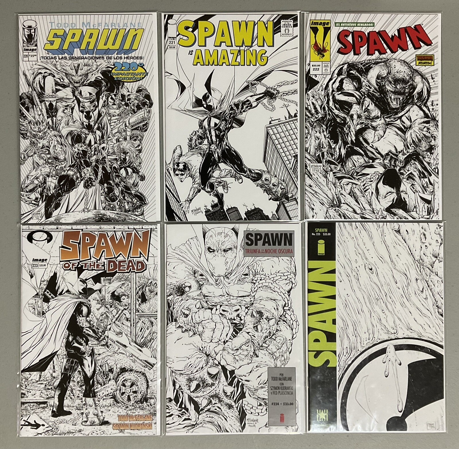 🔥McFarlane Keys🔥Spawn #220 221 222 223 224 225 B&W (MEXICAN)🔥NM+(9.2-9.6)🔥