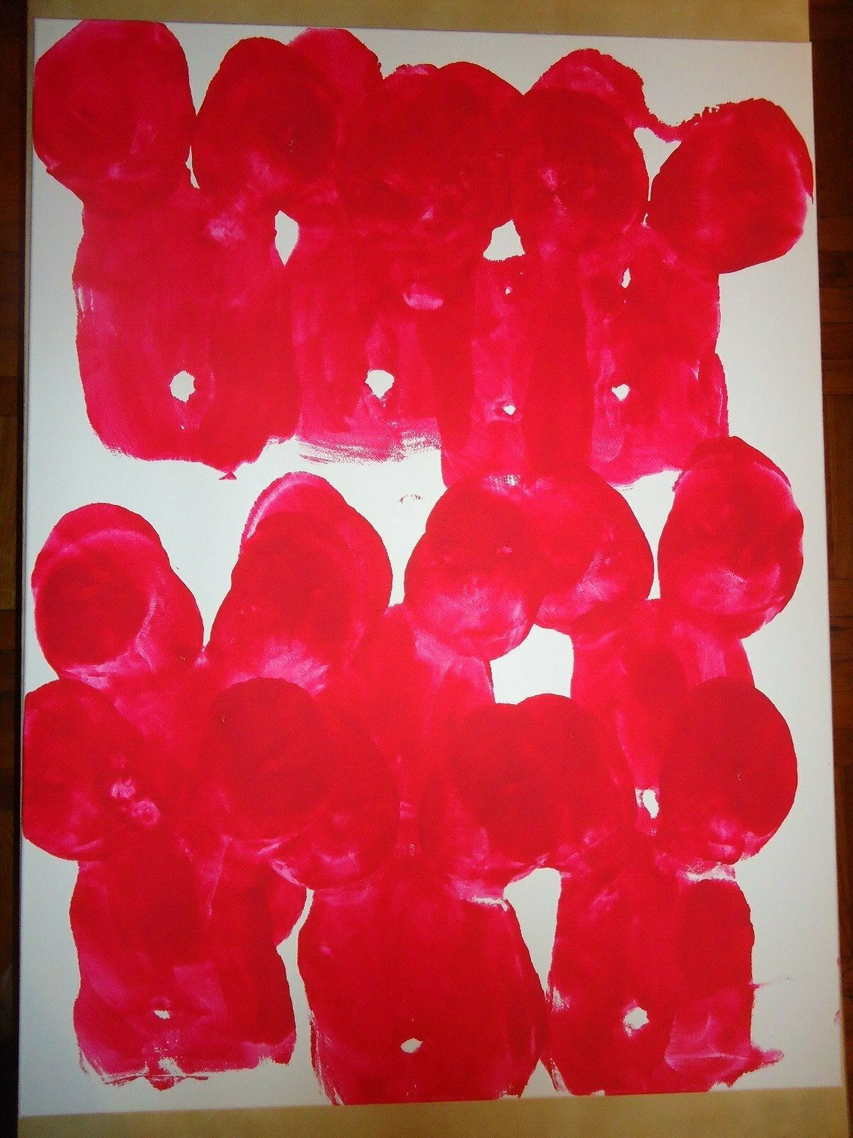 SYMPHONY IN RED 30'' X 40'' CANVAS ABSTRACT PAINTING BY COMIC ARTIST JAMES CHEN SYMPHONY IN RED 30'' X 40'' CANVAS ABSTRACT PAINTING BY COMIC ARTIST JAMES CHEN