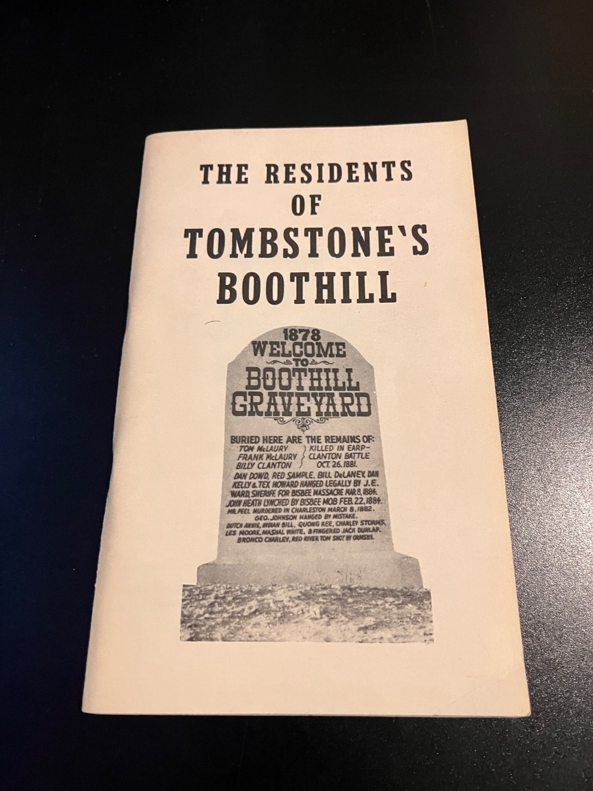 Residents of Tombstone's Boot Hill Cemetery Arizona Wild West History 1971 NEAT