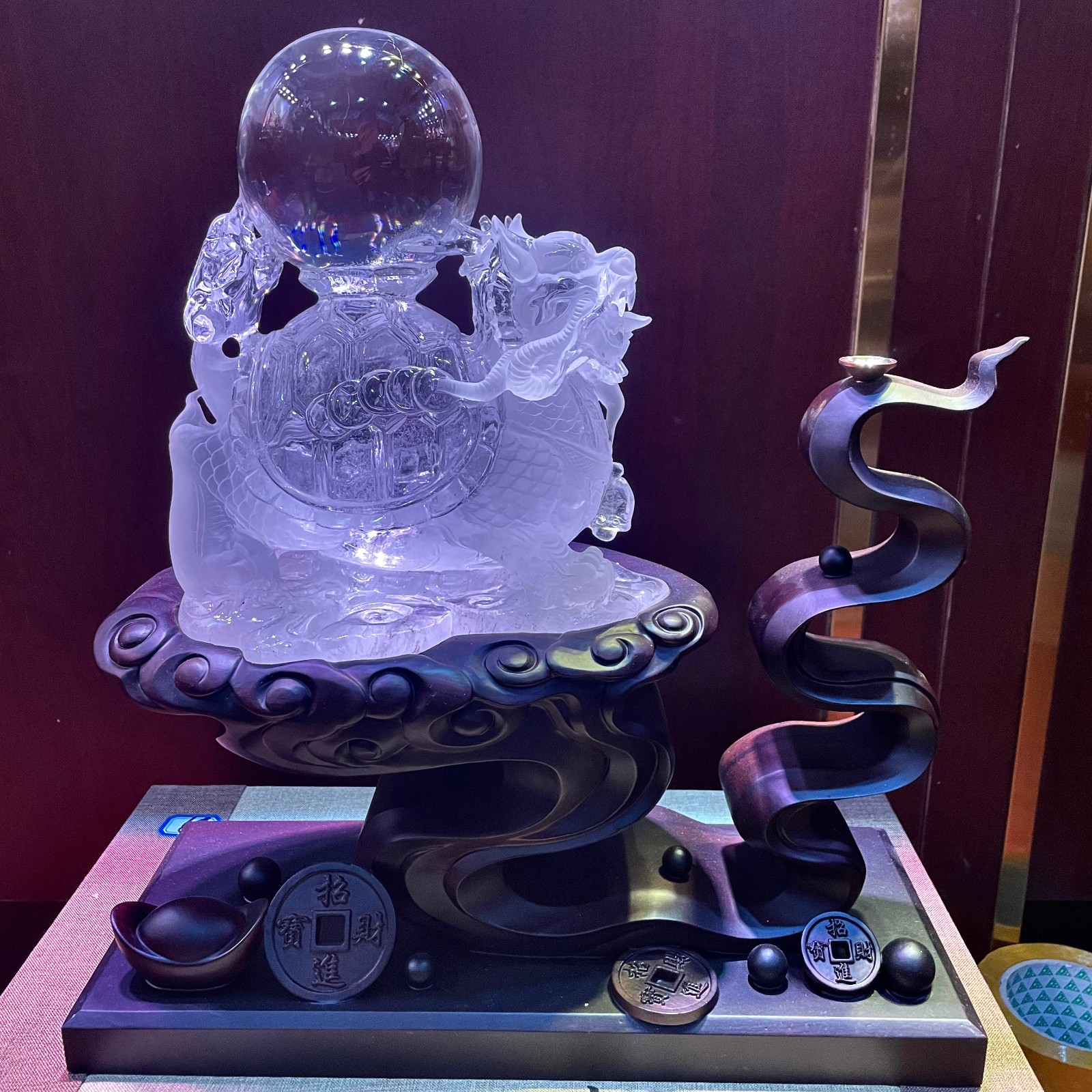 16.4LB top Natural Himalaya clear crystal quartz carved big Dragon turtle+ stand 16.4LB top Natural Himalaya clear crystal quartz carved big Dragon turtle+ stand