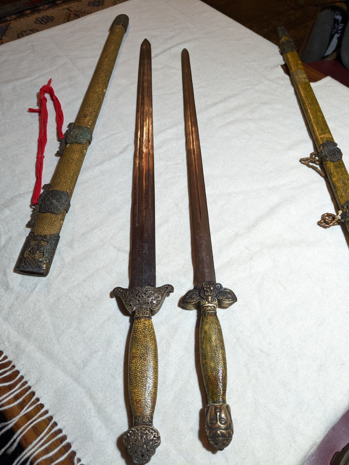 2 Taoist Master Buddhist Shaolin /Wudang Jian Sword Hand and a Half Sword Daoist 2 Taoist Master Buddhist Shaolin /Wudang Jian Sword Hand and a Half Sword Daoist