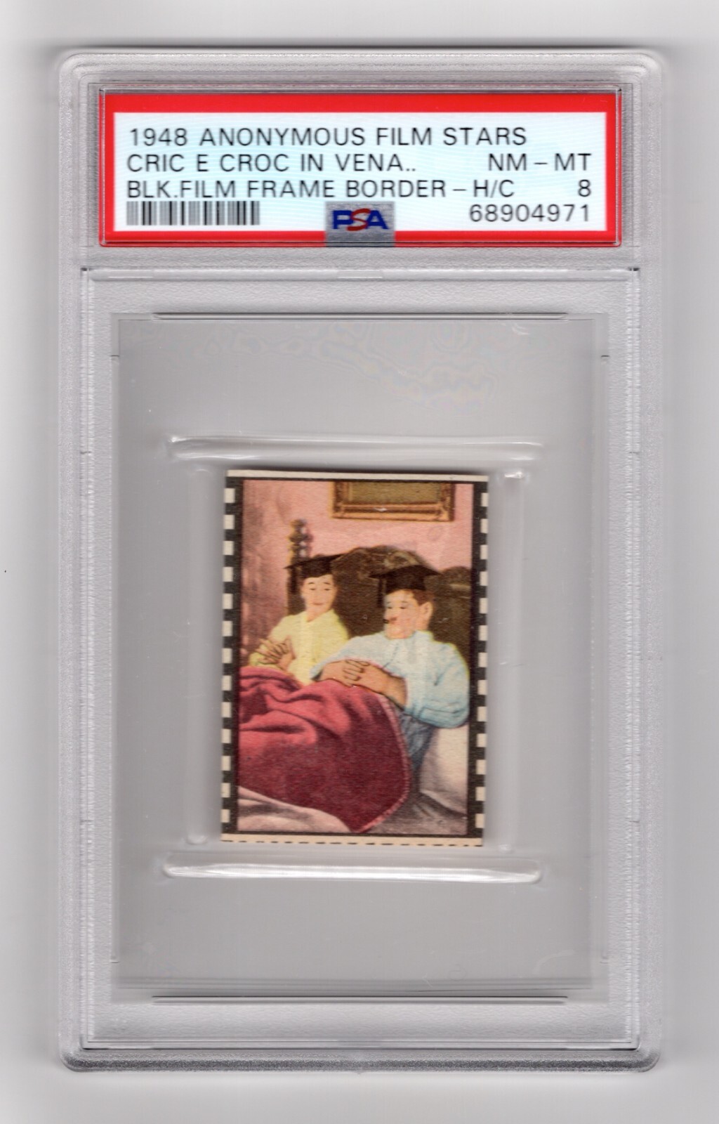 PSA 8 LAUREL & HARDY 1948 Anonymous Card (In Bed) THE HIGHEST EVER GRADED 1/1 PSA 8 LAUREL & HARDY 1948 Anonymous Card (In Bed) THE HIGHEST EVER GRADED 1/1
