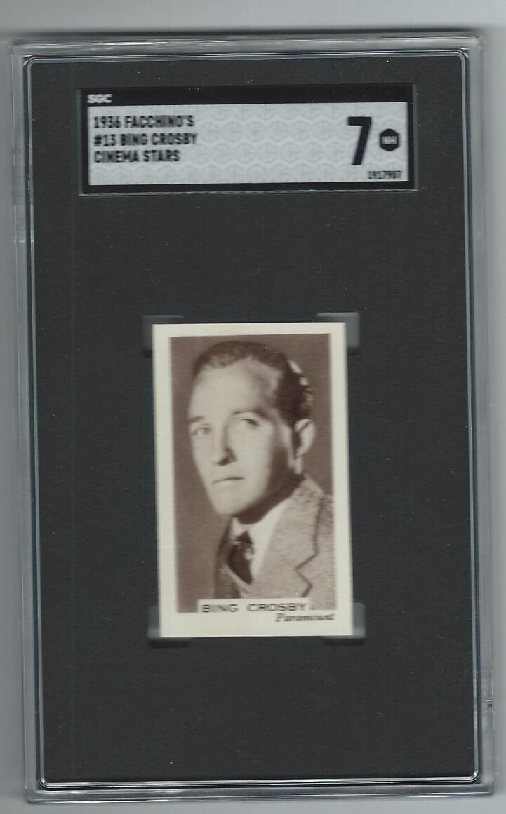1936 Facchino's Cinema Stars Bing Crosby #13 Graded Card SGC 7 pop 2 & 1 higher