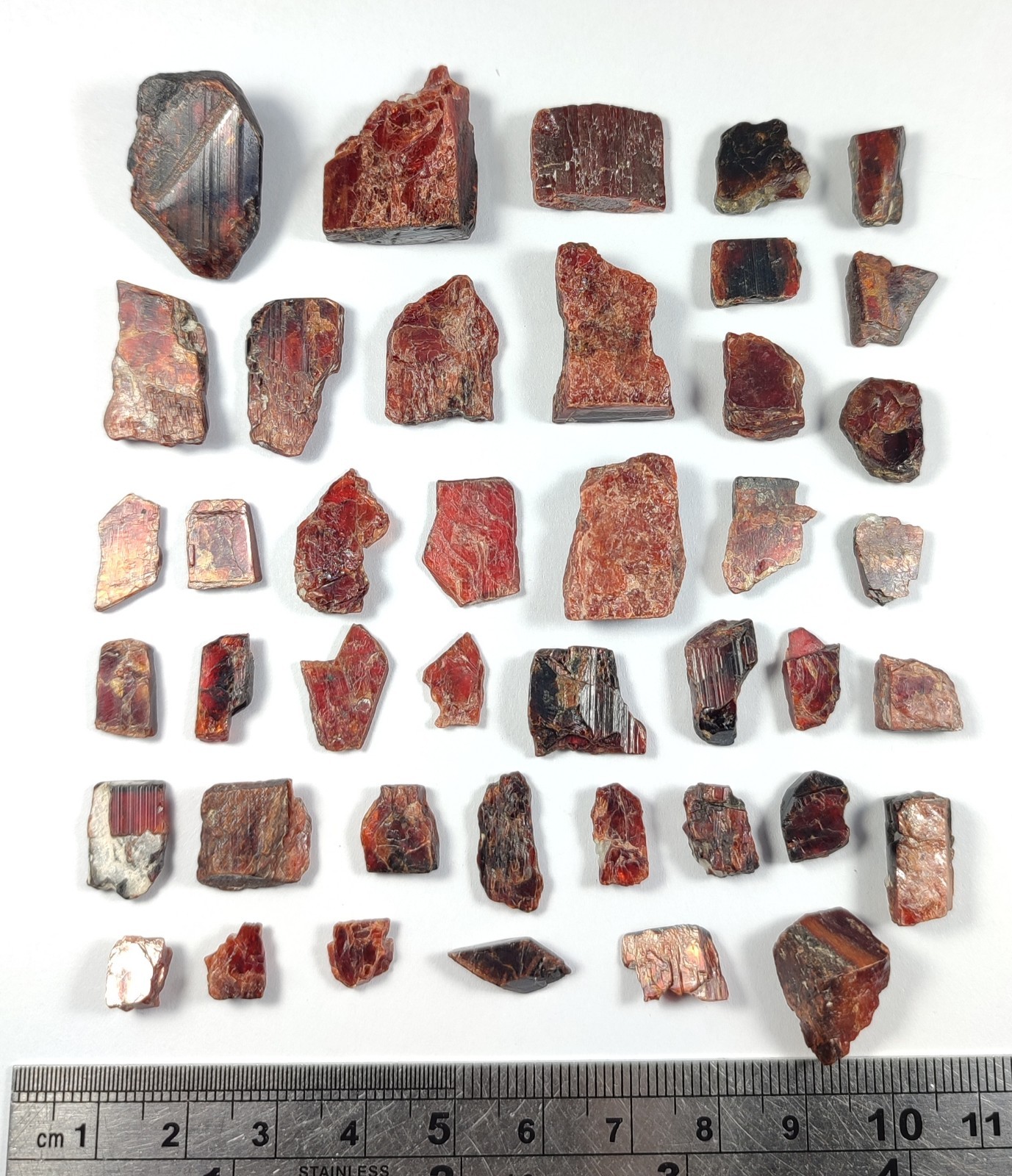 129-gm Natural Red Tantalite Crystals Lot (44 Pcs) from Afghanistan. 129-gm Natural Red Tantalite Crystals Lot (44 Pcs) from Afghanistan.