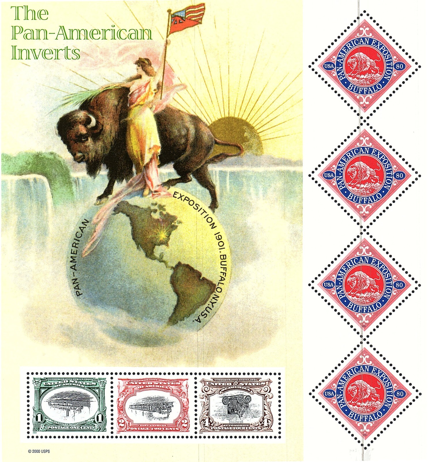 The Pan-American Inverts Exposition 1901, Buffalo, N.Y. U.S.A. Stamps The Pan-American Inverts Exposition 1901, Buffalo, N.Y. U.S.A. Stamps