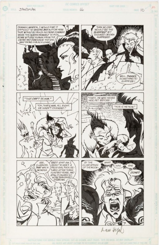 RARE NEIL GAIMAN SANDMAN #66 PAGE 10 ORIGINAL ART BY Marc Hempel Puck, Titania RARE NEIL GAIMAN SANDMAN #66 PAGE 10 ORIGINAL ART BY Marc Hempel Puck, Titania