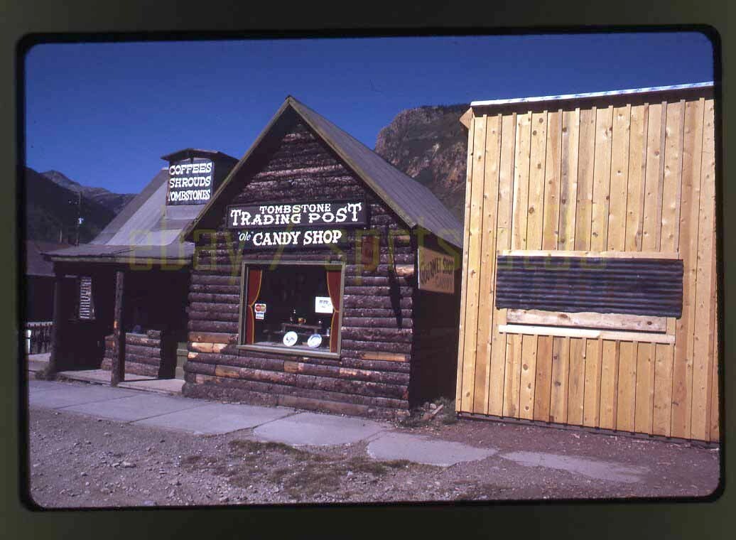 Tombstone Trading Post Store Sign - Silverton CO - 1971 - Vintage 35mm Slide