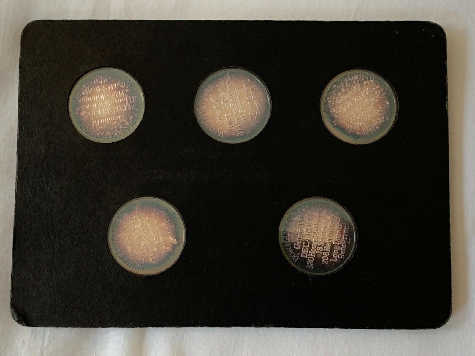 1969-71 Danbury Mint Men In Space Medal Set Gemini III, IV, V, VI & VII 1969-71 Danbury Mint Men In Space Medal Set Gemini III, IV, V, VI & VII