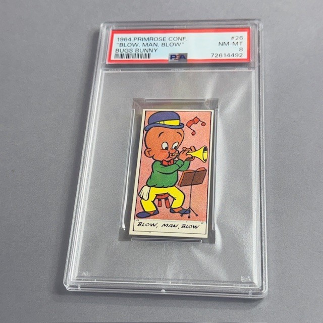 Looney Tunes Trading Card PSA 8 Primrose 1964 Elmer Fudd Bugs Bunny Blow Man #26