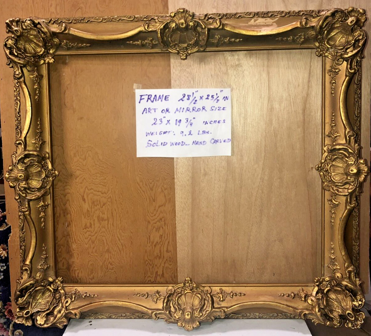 Antique Wood Frame Gold Leaf, 8 Ornaments For Painting or Mirror 28.5 Antique Wood Frame Gold Leaf, 8 Ornaments For Painting or Mirror 28.5