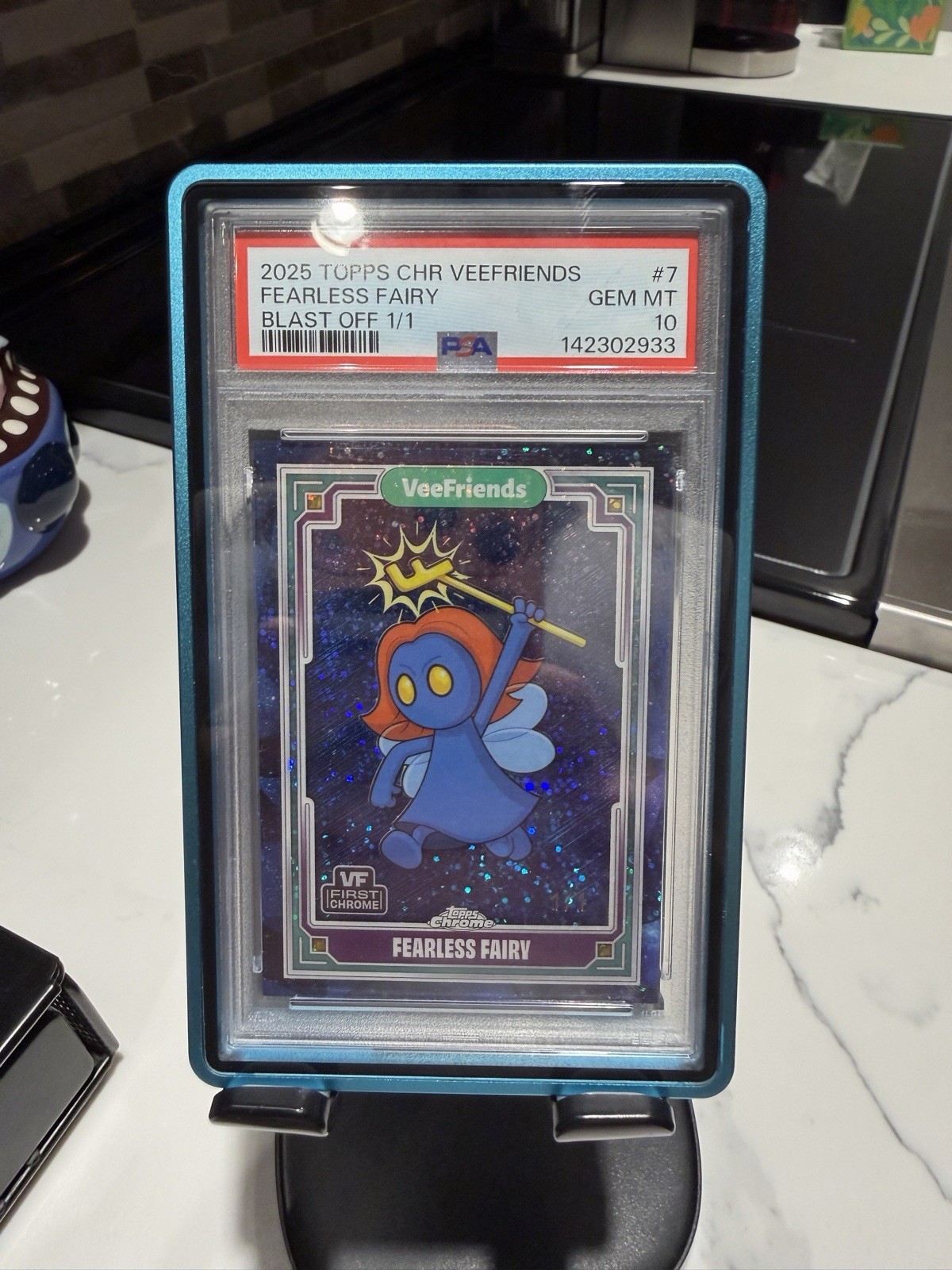 Topps Chrome VeeFriends Fearless Fairy Blast Off 1/1 Psa 10 HOLY GRAIL 🙌