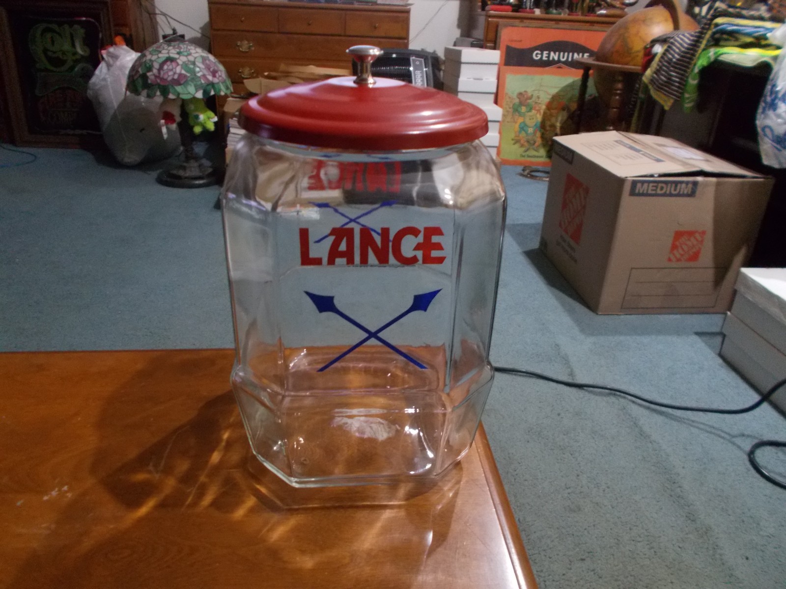 LANCE 1950's 8-Sided Cookie/Cracker Jar, SPECTACULAR CLEAN,