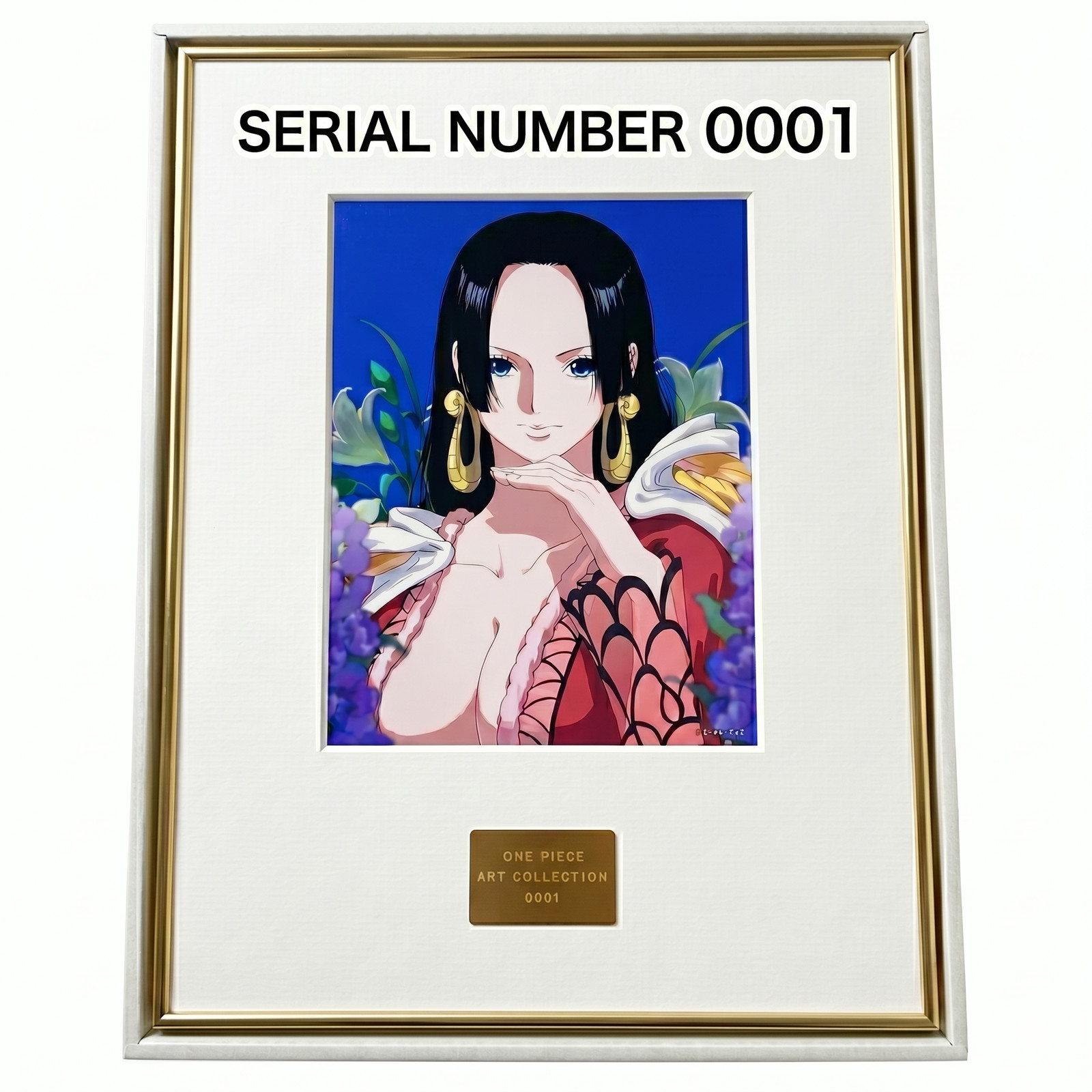 One Piece Musee Frame Art Boa Hancock Serial No.1 Gold Frame Japan Authentic