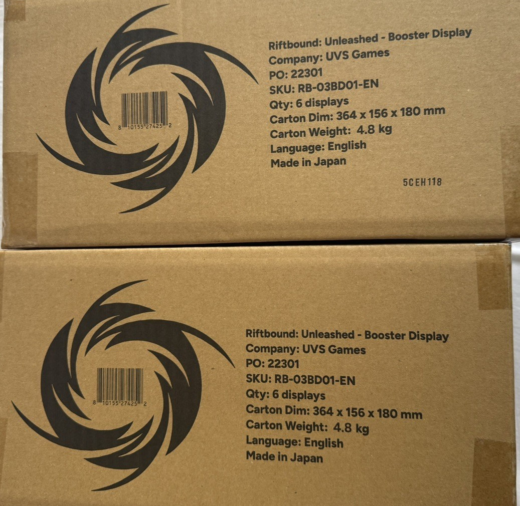 Riftbound League of Legends Unleashed Booster Box (48 Box) SEALED x 8 CASES 2026 Riftbound League of Legends Unleashed Booster Box (48 Box) SEALED x 8 CASES 2026