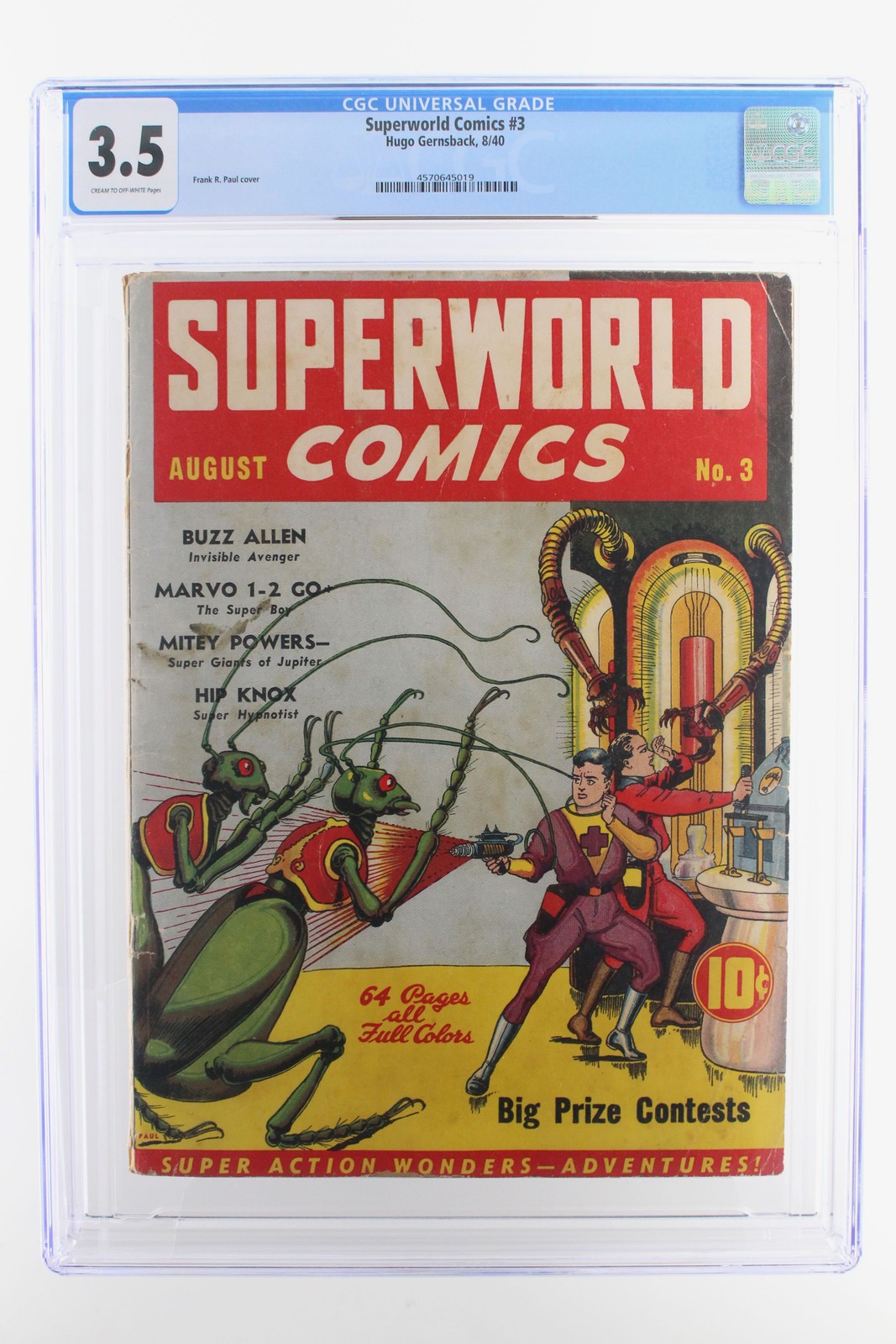 Superworld Comics #3 - Hugo Gernsback 1940 CGC 3.5 
