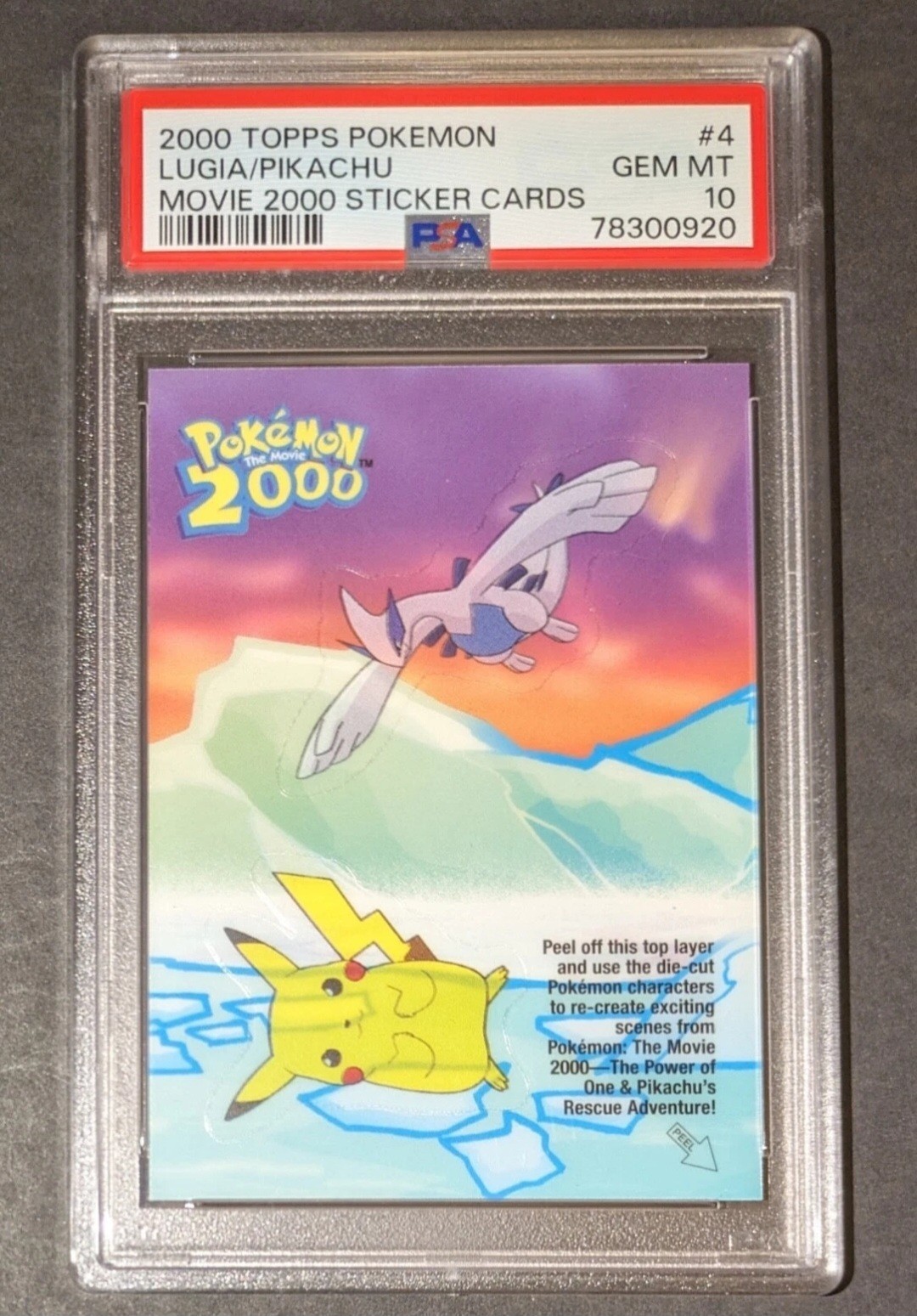 POP 4, 2000 Topps Pokemon, Pikachu and Lugia