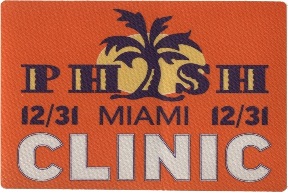 Phish 2003 concert tour 12/31 New Year's Eve in Miami The Clinic Backstage Pass Phish 2003 concert tour 12/31 New Year's Eve in Miami The Clinic Backstage Pass