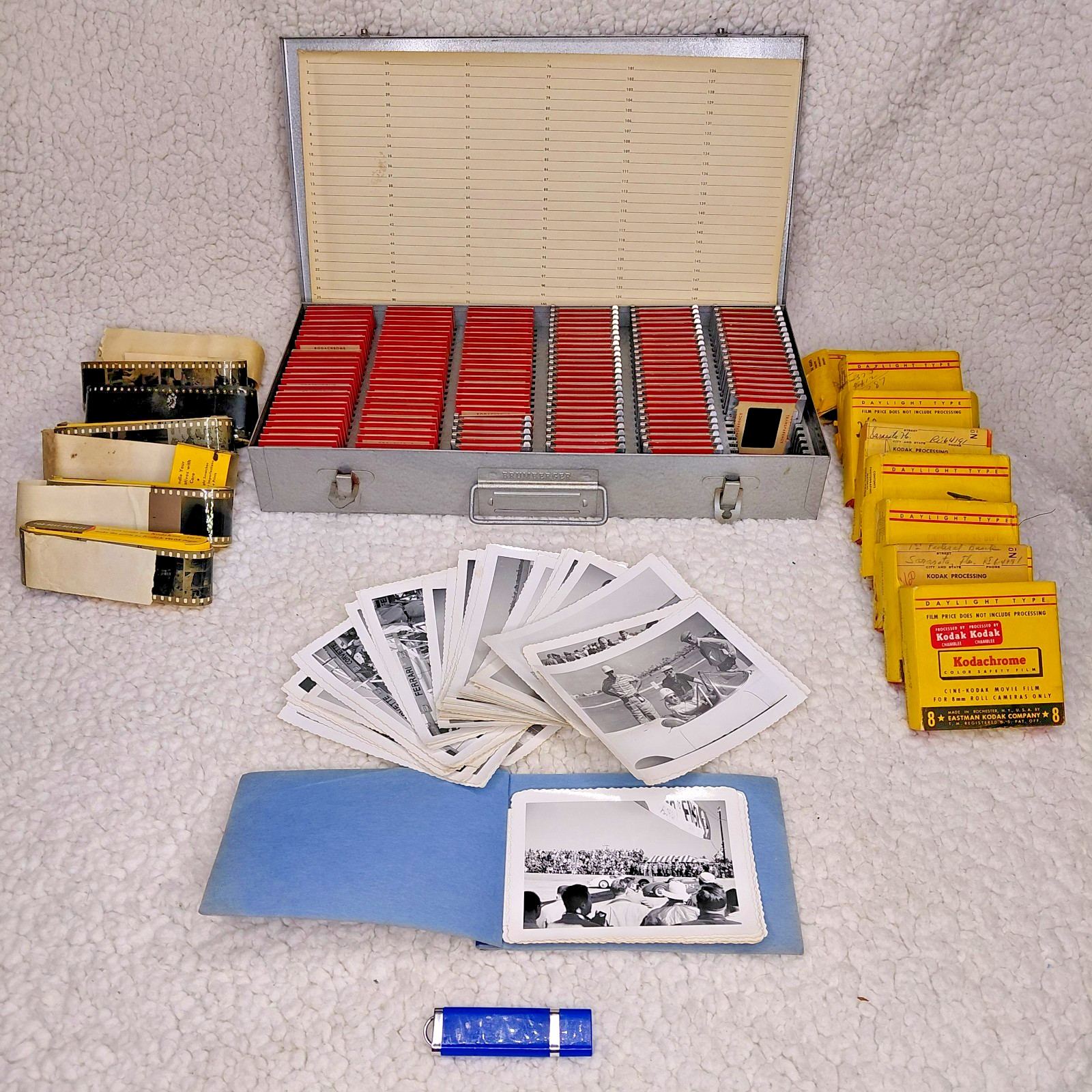1957 Sebring Racing Archive 142 Slides Negatives 8mm Film Digitized